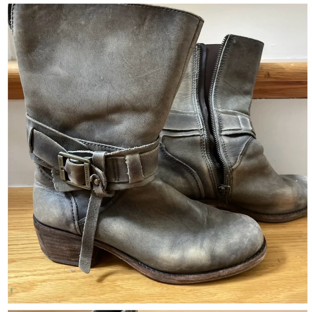Kork-Ease Gray Moto Boots